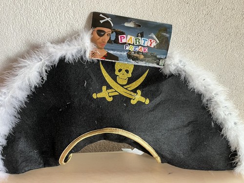 Cappello carnevale pirata nero - pirata,
