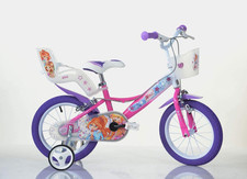 BICICLETTA 16 POLLICI WINX BAMBINA CON ROTELLE SEGGIOLINO E CESTINO