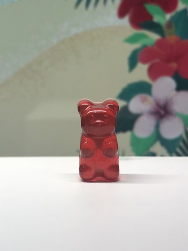 Red gummy bear flatback - gummy, resina