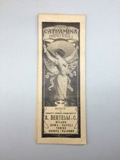 BERTELLI CATRAMINA PREZZARIO PUBBLICITARIO ANTICO VINTAGE REGNO D'ITALIA