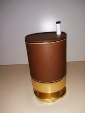 porta sigarette vintage originale anni 70/80 pelle e ottone