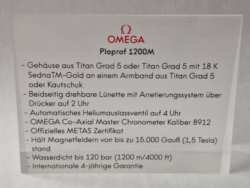Omega ploprof 1200m - 1200m, plexi