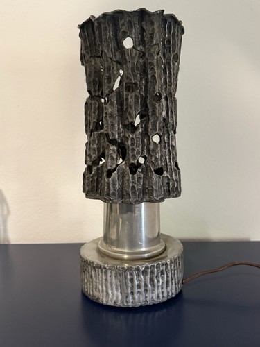 Lampada brutalista peltro - brutalista, in