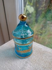 MURANO Barattolo Blu Vetro