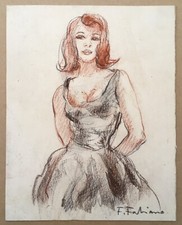 Disegno Art Deco Sanguigna