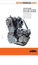 Manuale di Officina KTM 525SX/450SX/EXC /250EXC ANNO 2004 STAMPATO E RILEGATO
