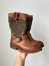 Stivali biker vintage pelle