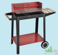 BARBECUE BARBEQUE BRACIERE A CARBONE EL GAUCHO CON RUOTE L87xP45xH83 PIANO LATO