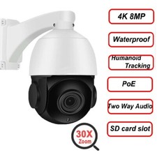 4K 8MP PoE Auto Tracking Audio 30x Zoom Ottico Scheda SD PTZ IP Camera Camhi