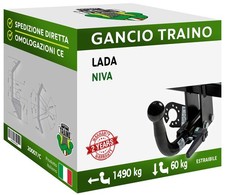 Gancio Orizzontale Estraibile Per Lada NIVA 4WD, CABRIO, GPL Centralina 13 Poli