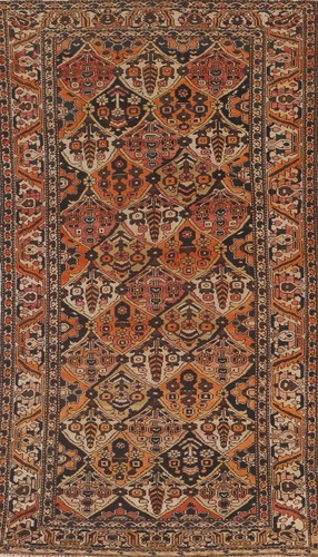 Garden design orange area rug - area,