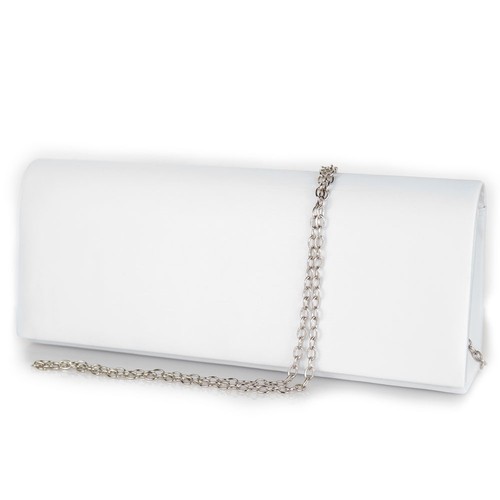 Pochette bianca raso donna - bianca,