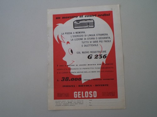 Advertising pubblicità 1960 - pubblicità,