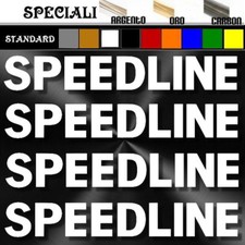 4 adesivi sticker sponsor SPEEDLINE new prespaziato,tuning auto,moto,casco decal
