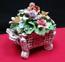 ANTICO CESTINO IN PORCELLANA