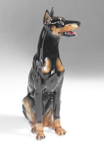 Statua cane ceramica - cane, in