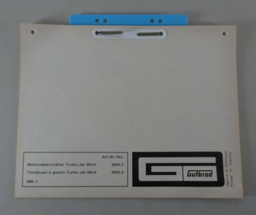 Gutbrod turbo jet 350a - gutbrod,