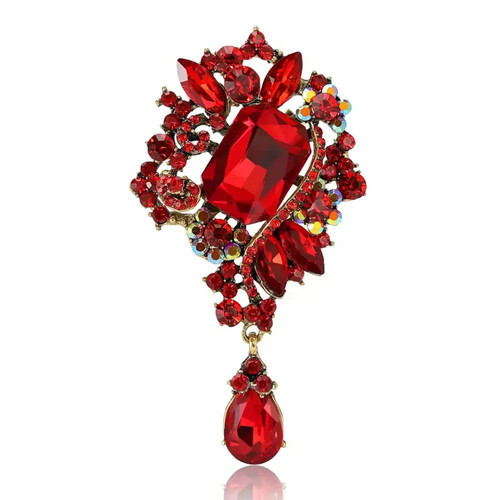 Spilla cristallo rosso - , stile