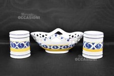 Tris Cestino Porta Pane Grissini Posate In Ceramica Ungherese Herend Dipinti A M