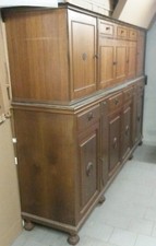 CREDENZA in NOCE - coppia: una in massello - 2° in tamburato