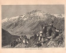 Stampa antica HIMALAYA monti