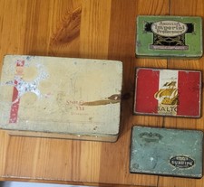 4 Scatole Di Latta Vintage Delle Sigarette