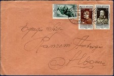 1936 - Lettera per Albonese - Affrancatura multipla "Stampa Cattolica"