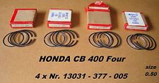 Honda CB 400 Four anelli pistone 4 set 2° eccesso +0.50 anelli nuovi 13031-377-005