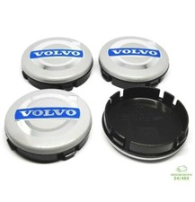 4 Tappi Coprimozzo COMPATIBILI VOLVO C30 S40 V50 C70 S60 V70 Cerchi Lega 64 mm