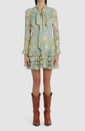 Abito donna etro verde seta - abito,