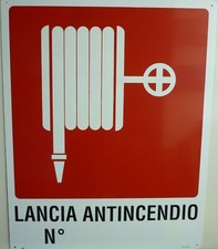 Cartello metallo lancia - in,