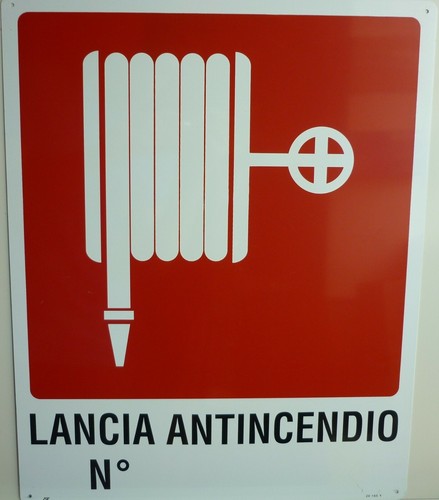 Cartello metallo lancia - ",