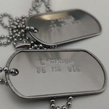 SET TARGHETTA CANE MILITARE