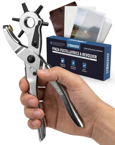 Pinza perforatrice per pelle