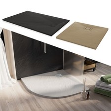 PIATTO DOCCIA SMC EFFETTO PIETRA ARDESIA RESINA RIDUCIBILE ADATTABILE NO PILETTA