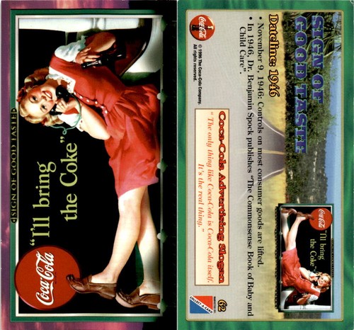 1996 collect card coca - collect-a-card,, coca-cola