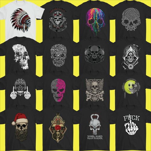 Maglietta skull uomo biker - maglietta,