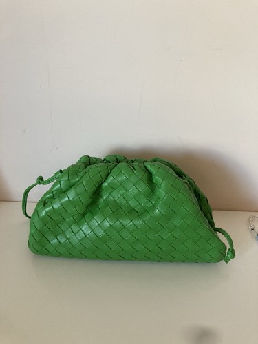 Borsa intrecciata cluch verde - borsa,