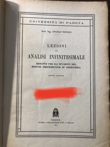Lezioni analisi - lezioni, di