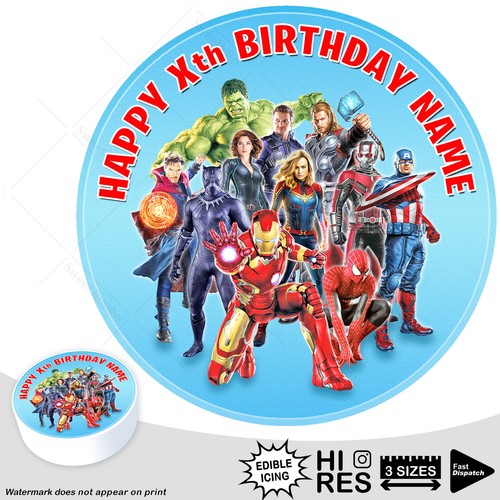 Marvel avengers cake topper - cake,