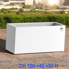 6 Pezzi Fioriera Vaso in cemento Cm 100 ×40 ×50 H