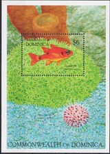 Dominica 1992 Pesce Fiamma Barriera Corallo Vita Marina Natura m/s MNH