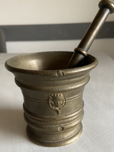 Mortaio bronzo antico - mortaio,