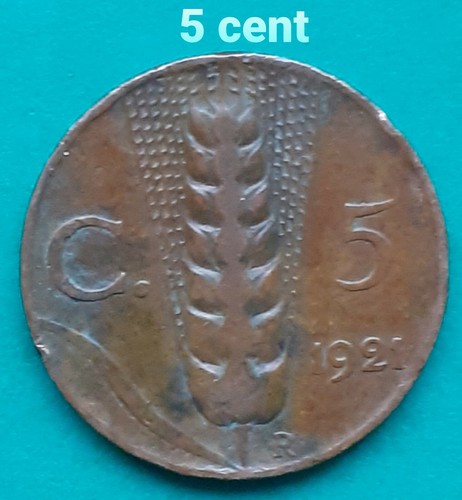Moneta centesimi di - di, lira