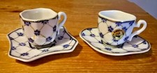 COPPIA TAZZINE PORCELLANA INGLESE BAMBOLE VINTAGE