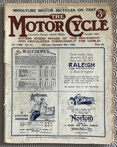 The motor cycle magazine - cycle,