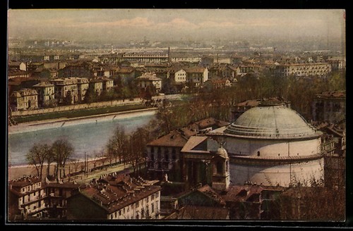 Cartolina torino panorama con - torino,,