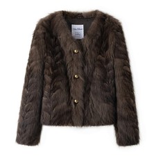 Cappotto giacca caldo spesso pelliccia visone 100% vera moda invernale 2026 lusso donna