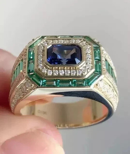 Fede nuziale uomo tanzanite