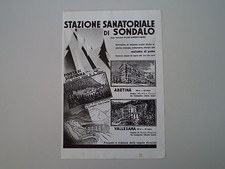 advertising Pubblicità 1941 STAZIONE SANATORIALE DI SONDALO VALLESANA/ABETINA